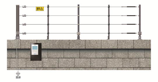 Tension electronic fence front end